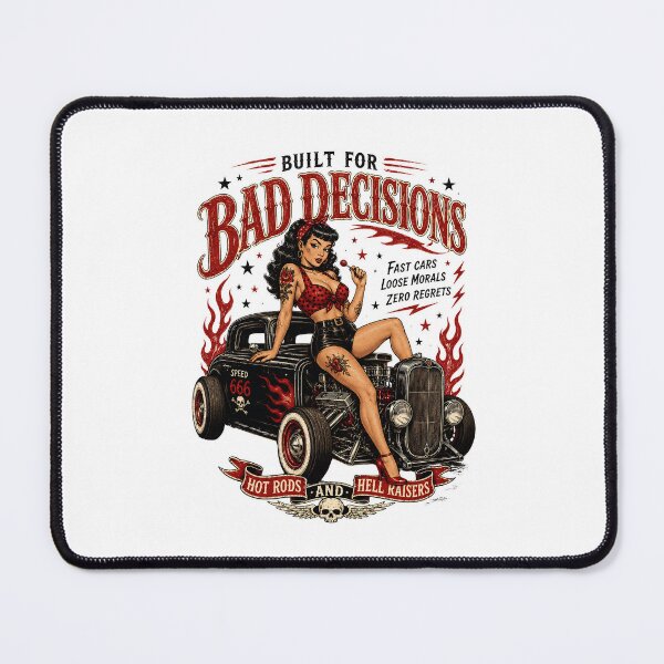 Item preview, Built For Bad Decisions – Retro Pin Up Hot Rod Rockabilly designed and sold by Region.