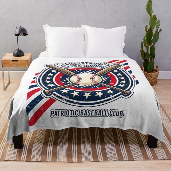 Item preview, Stars Stripes and Extra Innings Patriotic Baseball Club Vintage Design designed and sold by NeelusShop.