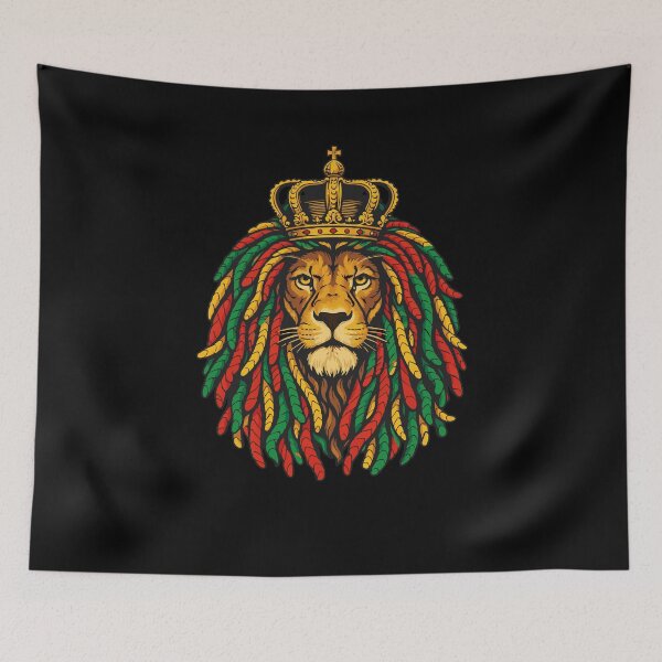 Item preview, Rasta Lion Of Judah Crown Artwork designed and sold by crouchingpixel.
