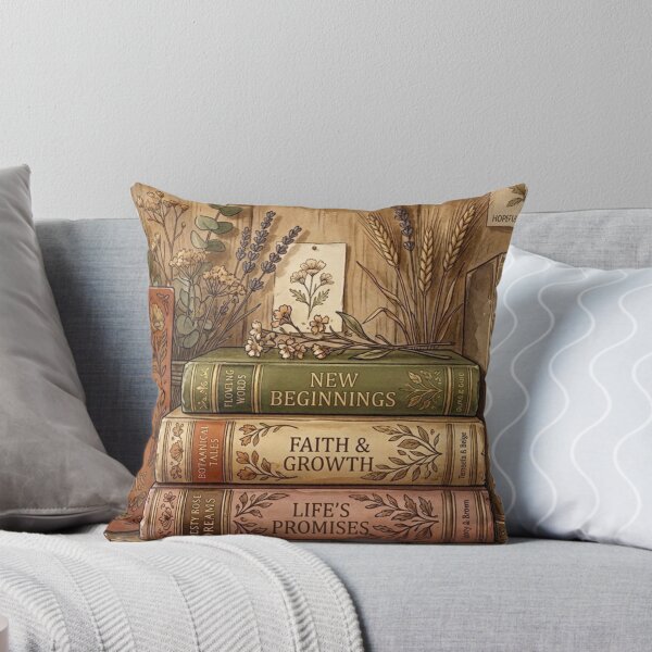 Item preview, ‏flowery books Vintage Botanical Library of Hope and Growth designed and sold by Modern-Heritage.