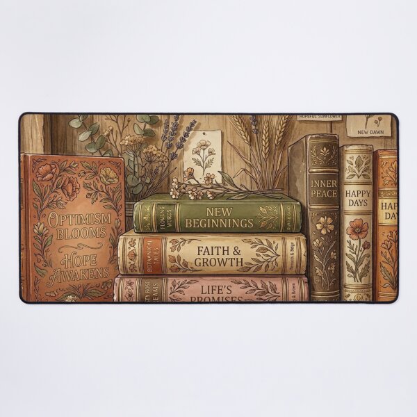 Item preview, flowery books Vintage Botanical Library of Hope and Growth designed and sold by Modern-Heritage.