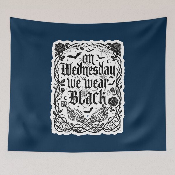 Item preview, On Wednesday We Wear Black V4 designed and sold by EvergreenPark - Tee Studio.