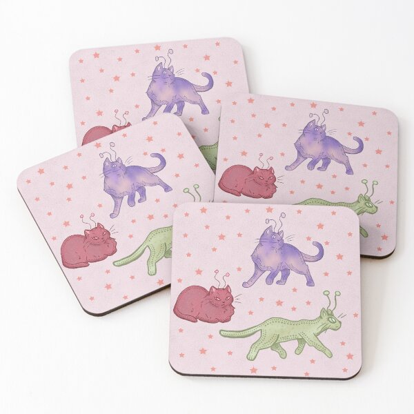 Item preview, Alien Cats — Extraterrestrial Feline Trio designed and sold by Whimsy Moth .