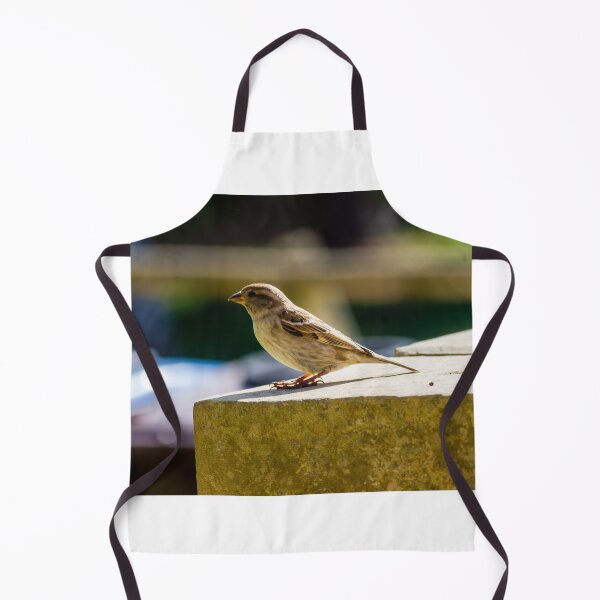 Item preview, Small Sparrow Perched on Concrete Ledge in Sunlight — Natural Urban Bird Close-Up designed and sold by Nmallia.
