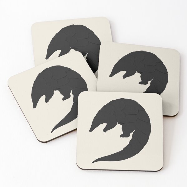 Item preview, Minimalist Dark Pangolin Silhouette designed and sold by Ombrya.