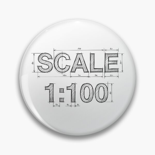 Item preview, Architectural Scale 1:100 - Black Line Technical Sketch designed and sold by MerchPOW.