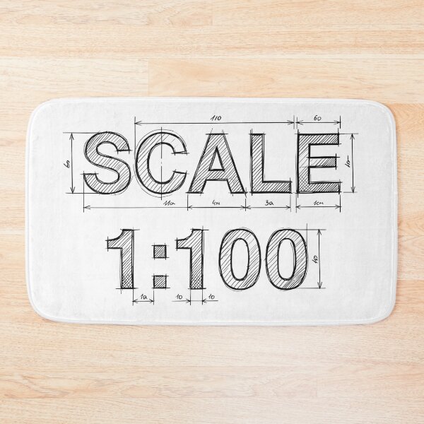 Item preview, Architectural Scale 1:100 - Black Line Technical Sketch designed and sold by MerchPOW.