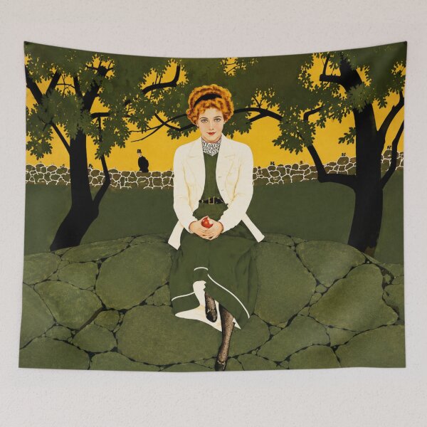 Item preview, Art Deco Portrait Woman Illustration for Vintage Wall Art Lovers designed and sold by RickE.