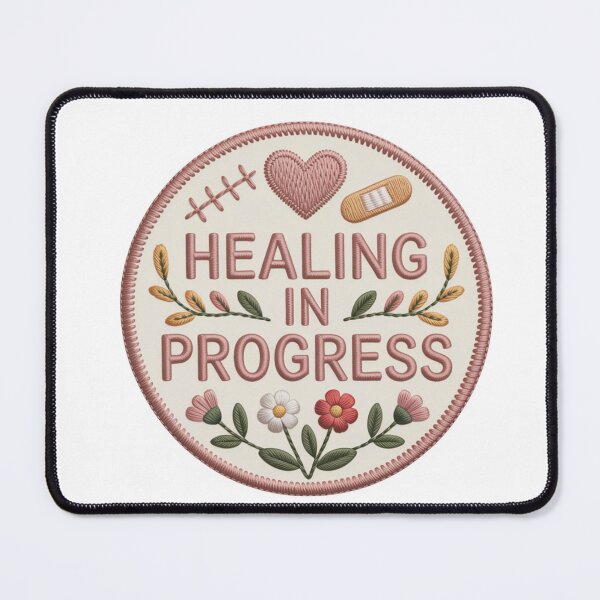Item preview, Healing in Progress Embroidered Floral Patch Design designed and sold by FusiTink.