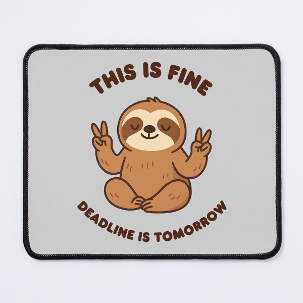 Item preview, This Is Fine Sloth - Deadline Is Tomorrow designed and sold by MerchPOW.