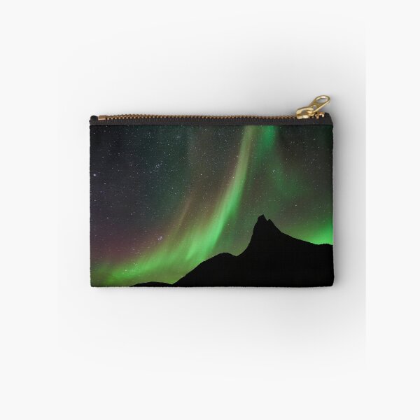 Item preview, green northern lights and stars mountain landscape photo designed and sold by lorelei-stars.