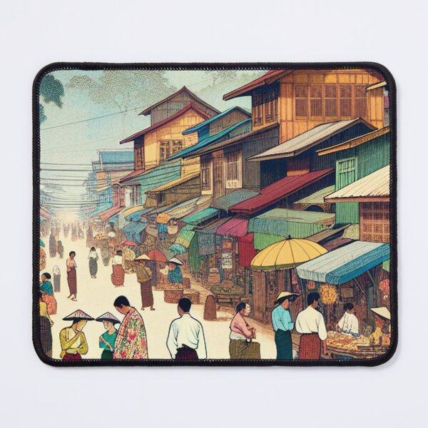 Item preview, Mandalay Myanmar Heritage Ukiyo-e Woodblock Art designed and sold by Vandy Fullam.