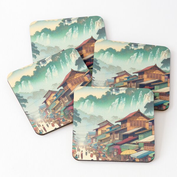 Item preview, Mandalay Myanmar Heritage Ukiyo-e Woodblock Art designed and sold by Vandy Fullam.