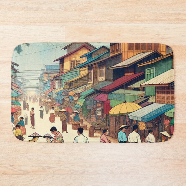 Item preview, Mandalay Myanmar Heritage Ukiyo-e Woodblock Art designed and sold by Vandy Fullam.