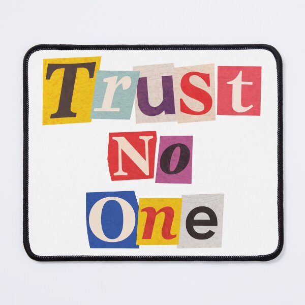 Item preview, Trust No One – Cutout Collage Typography Sticker designed and sold by tviyluv.