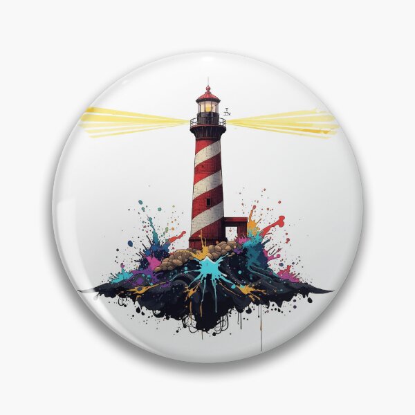 Item preview, Vibrant Sentinel: The Neon Vanguard Lighthouse designed and sold by OnikaD art.