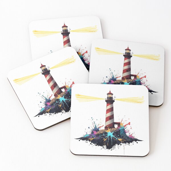 Item preview, Vibrant Sentinel: The Neon Vanguard Lighthouse designed and sold by OnikaD art.