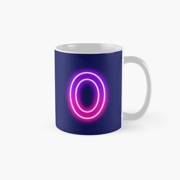 Item preview, Letter O Neon Pink Purple Glow - Retro Futuristic Monogram Initial designed and sold by SolutionsArt.