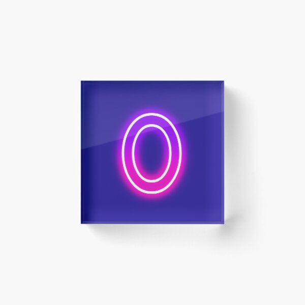Item preview, Letter O Neon Pink Purple Glow - Retro Futuristic Monogram Initial designed and sold by SolutionsArt.