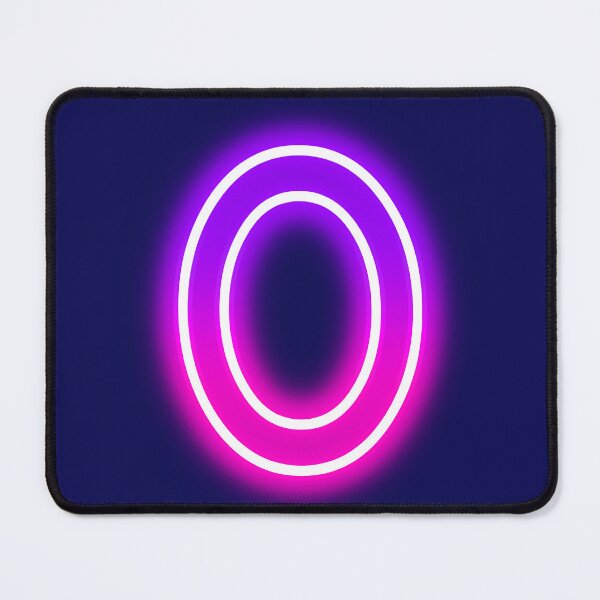 Item preview, Letter O Neon Pink Purple Glow - Retro Futuristic Monogram Initial designed and sold by SolutionsArt.
