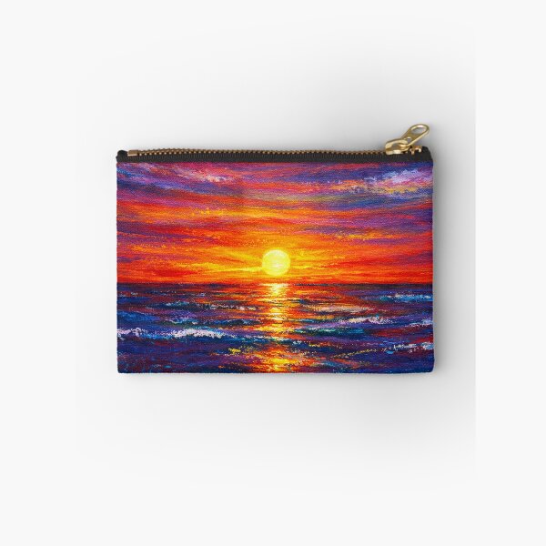Item preview, Colorful Ocean Sunset Painting, Vibrant Seascape Art, Dramatic Sky Reflection, Coastal Wall Art, Modern Landscape designed and sold by TheSlowShore.