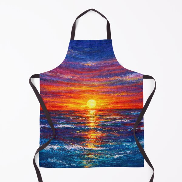 Item preview, Colorful Ocean Sunset Painting, Vibrant Seascape Art, Dramatic Sky Reflection, Coastal Wall Art, Modern Landscape designed and sold by TheSlowShore.