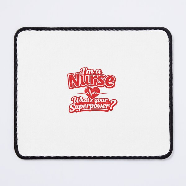 Item preview, *I'm A Nurse What's Your Superpower - Red Heartbeat Nurse Quote Design* designed and sold by Petringo.