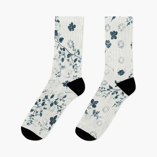 Item preview, Vintage Blue Floral Toile Pattern designed and sold by ArtDesignRemix.