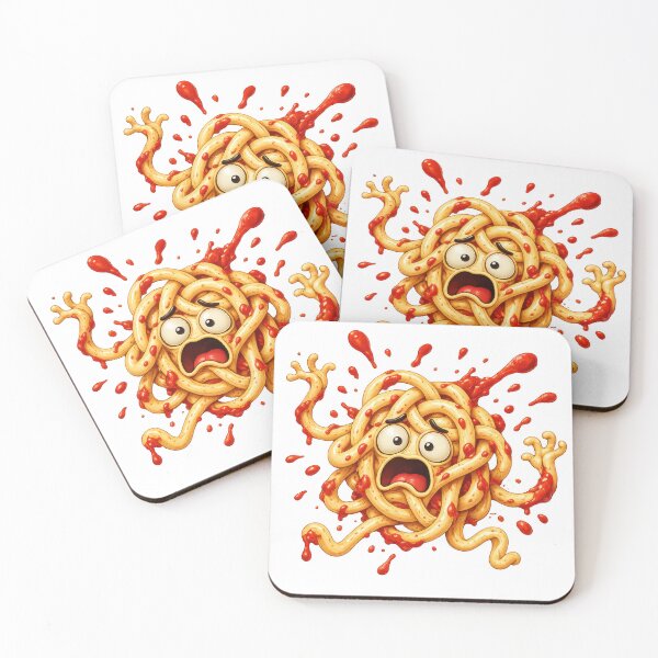 Item preview, Crazy Spaghetti Monster Sauce Splatter Cartoon designed and sold by jgvisualarts.