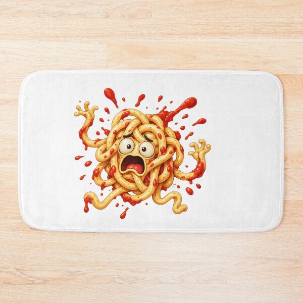 Item preview, Crazy Spaghetti Monster Sauce Splatter Cartoon designed and sold by jgvisualarts.