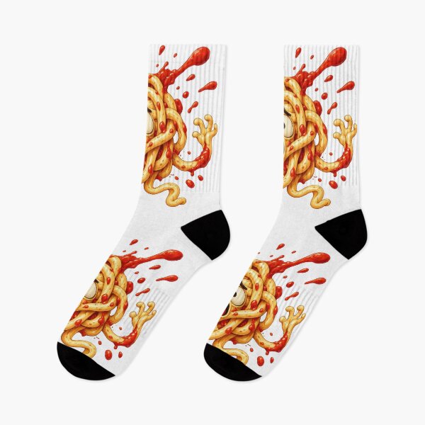 Item preview, Crazy Spaghetti Monster Sauce Splatter Cartoon designed and sold by jgvisualarts.