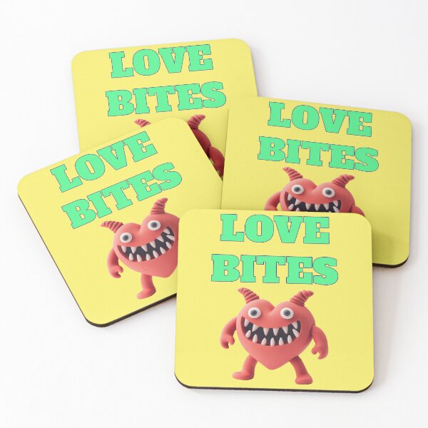 Item preview, Love Bites Heart Monster Quote Clay Figure Style designed and sold by Mauswohn.