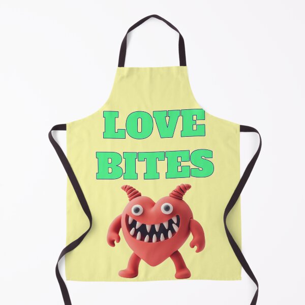 Item preview, Love Bites Heart Monster Quote Clay Figure Style designed and sold by Mauswohn.