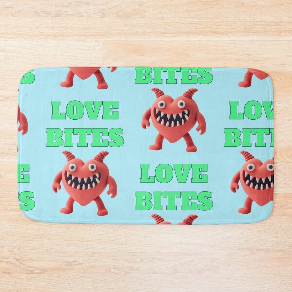 Item preview, Love Bites Heart Monster Quote Clay Figure Style designed and sold by Mauswohn.