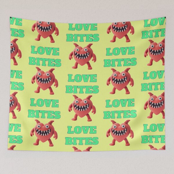 Item preview, Love Bites Heart Monster Quote Clay Figure Style designed and sold by Mauswohn.