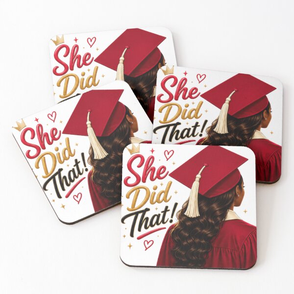 Item preview, She Did That! Crimson and Cream designed and sold by EverMuse Studio.
