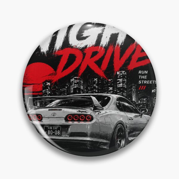 Item preview, Night Drive Supra Street Racing T-Shirt | JDM Drift Car Graphic Design  ? Main Tag designed and sold by No Limits Garage.