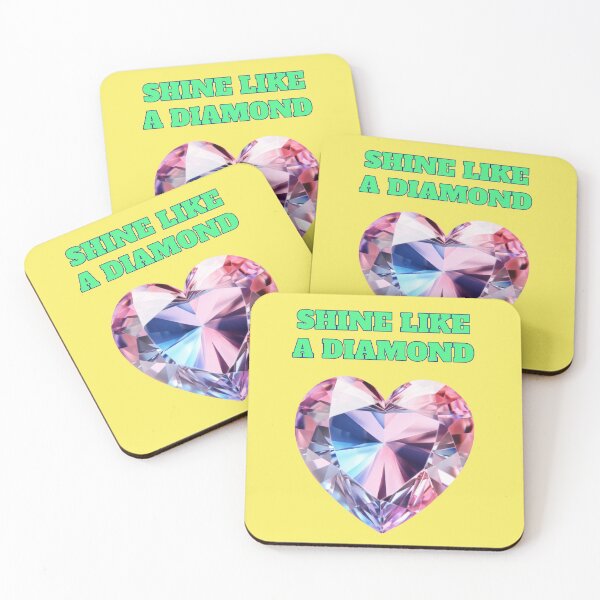 Item preview, Diamond Heart Shine Like A Diamond Quote designed and sold by Mauswohn.