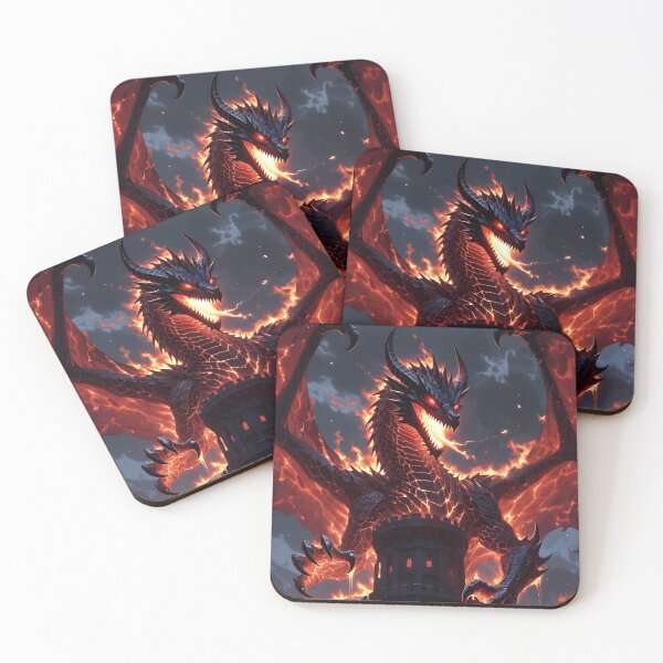 Item preview, Infernal Flame Dragon Destroying the Kingdom designed and sold by The Confluence.