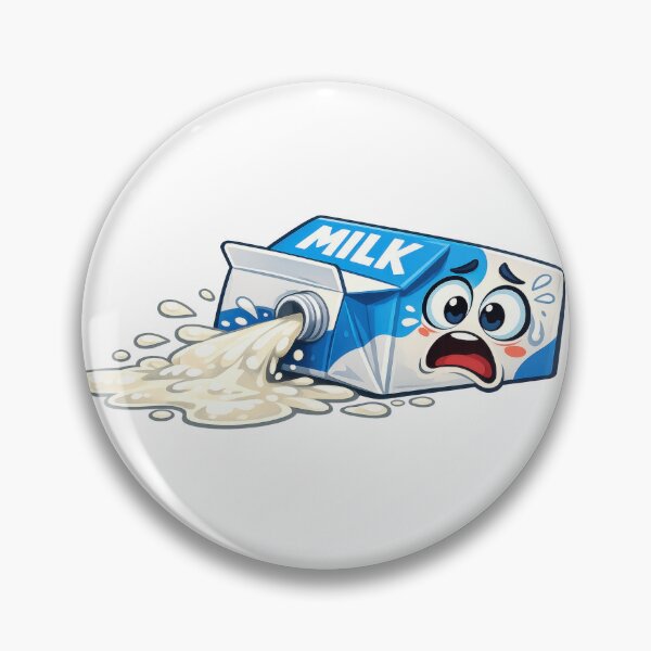 Item preview, Cute Kawaii Spilled Milk Carton Scared Face designed and sold by jgvisualarts.