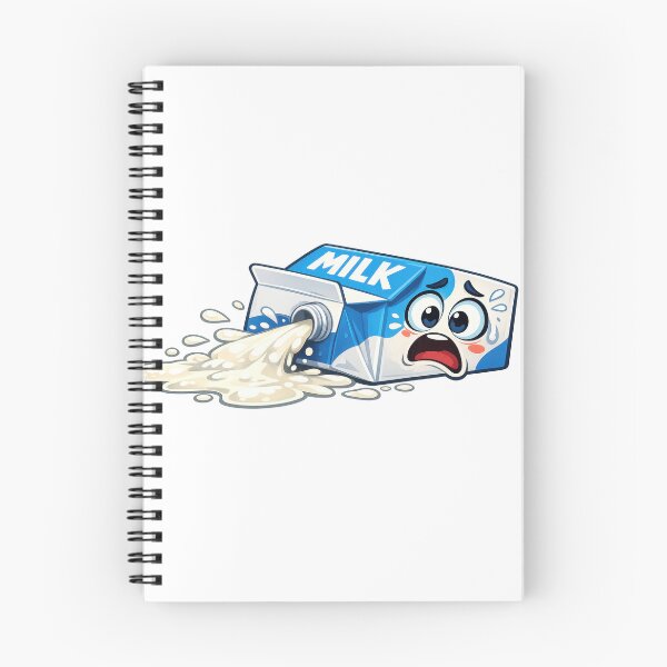 Item preview, Cute Kawaii Spilled Milk Carton Scared Face designed and sold by jgvisualarts.