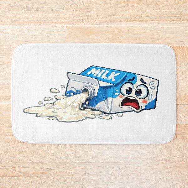 Item preview, Cute Kawaii Spilled Milk Carton Scared Face designed and sold by jgvisualarts.