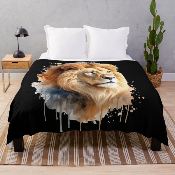 Item preview, Watercolor Lion Art – Majestic King of the Jungle Design designed and sold by Biedroneczka.