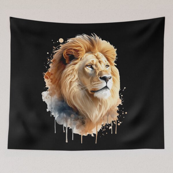 Item preview, Watercolor Lion Art – Majestic King of the Jungle Design designed and sold by Biedroneczka.