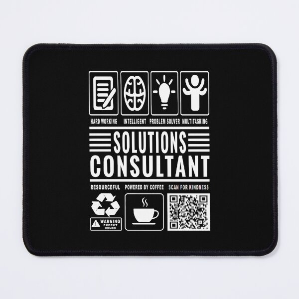 Item preview, Funny Solutions Consultant Job Description Icons QR Code designed and sold by MerchMaxxing.