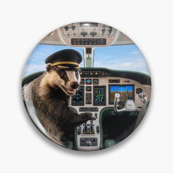 Item preview, Badger Pilot Scoffs at Turbulence designed and sold by Tridentulus.