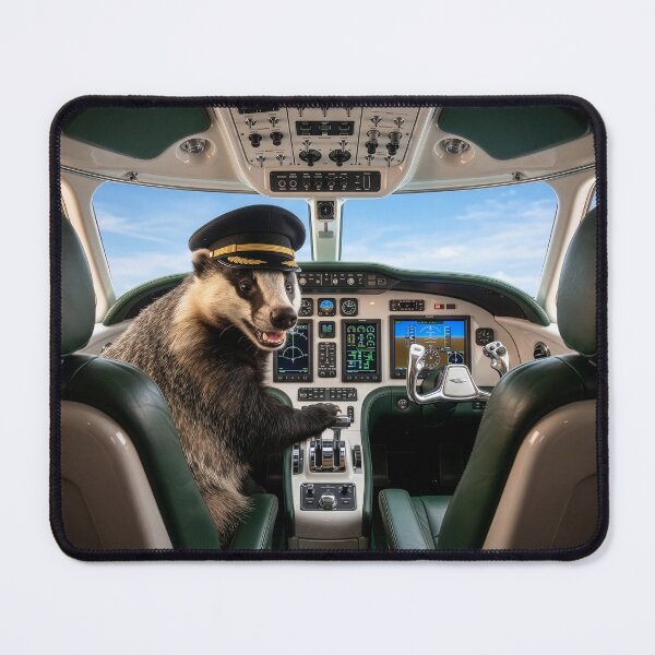 Item preview, Badger Pilot Scoffs at Turbulence designed and sold by Tridentulus.