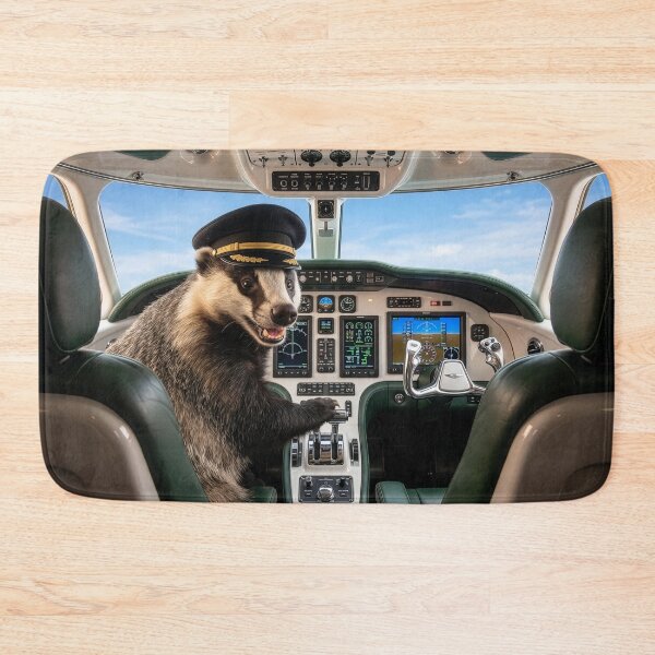 Item preview, Badger Pilot Scoffs at Turbulence designed and sold by Tridentulus.
