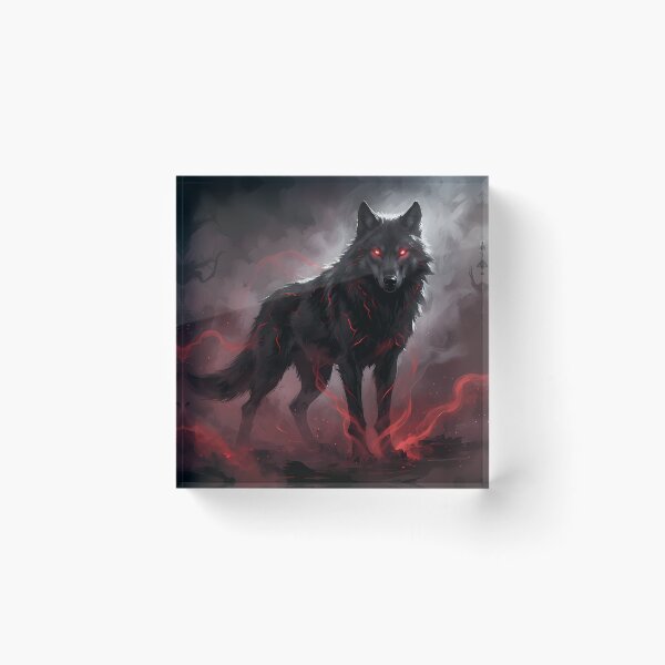 Item preview, Dark Wolf Spirit Gothic Anime Art designed and sold by RkskArt.
