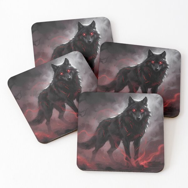 Item preview, Dark Wolf Spirit Gothic Anime Art designed and sold by RkskArt.